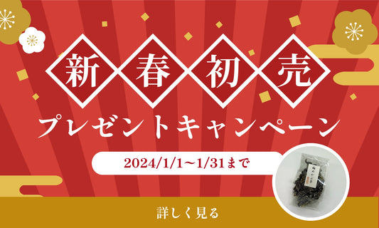 【梅めかぶ茶プレゼント！】2024年 新春初売プレゼントキャンペーンのお知らせ