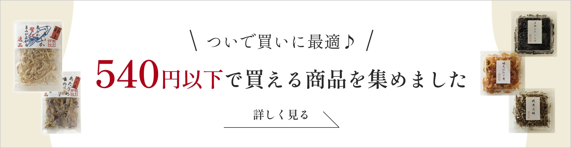 540円以下で買える商品を集めました